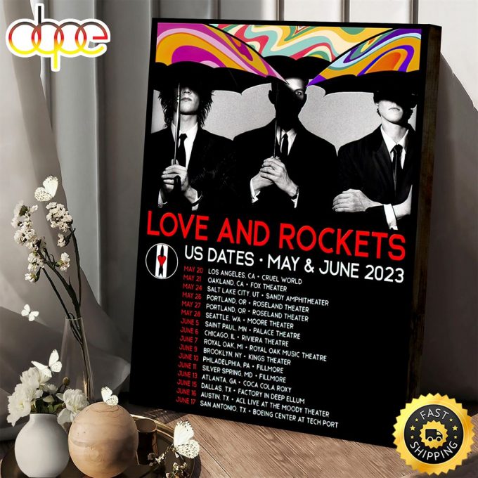 Love And Rockets To Conduct First Us Tour In 15 Years Announce Vinyl Reissue Of Fifth Album Poster Canvas