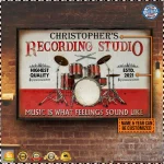 Drum Recording Studio Music Is What Feelings Sound Like Custom Poster, Best Gift For Home