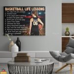 Personalized Women Basketball Life Lessons Poster, Gift for Basketball Girl