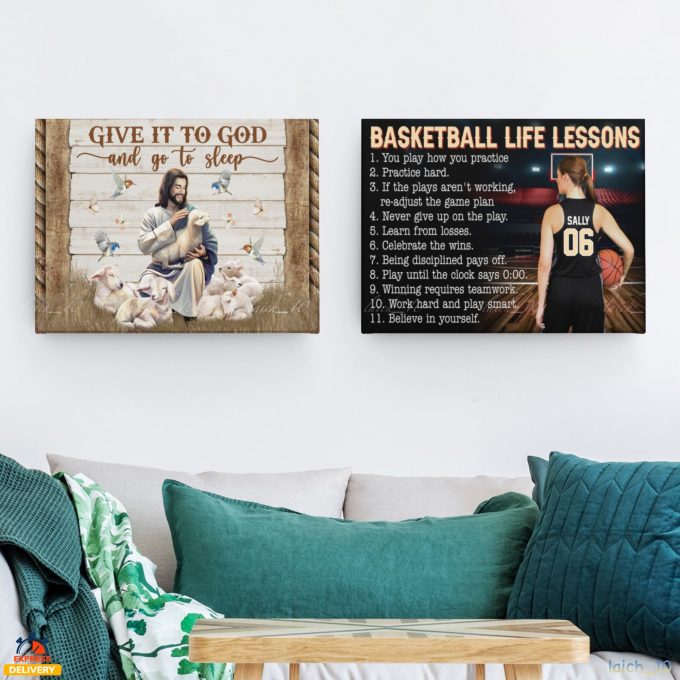 Personalized Women Basketball Life Lessons Poster, Gift For Basketball Girl