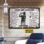 Golf Life Lessons Poster Personalized Golfer Unframe Home Decor Valentine’s Gift