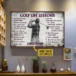 Golf Life Lessons Poster Personalized Golfer Unframe Home Decor Valentine’s Gift