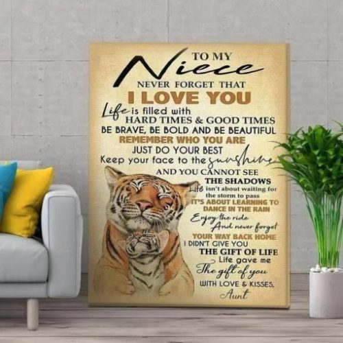 Tiger To My Niece Never Forget That I Love You Gifts For Niece Poster Gift From Aunt