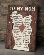 From Daughter To My Mom Poster Gift Idea For Mom, Mother Daughter Gifts Mother’s Day Home Decor