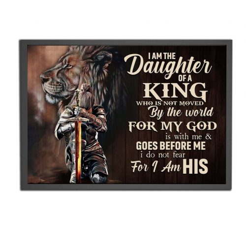 Jesus – I Am The Daughter Of God Poster Jesus Knight Templar Lion Of Judah Wall Art 18″x24″