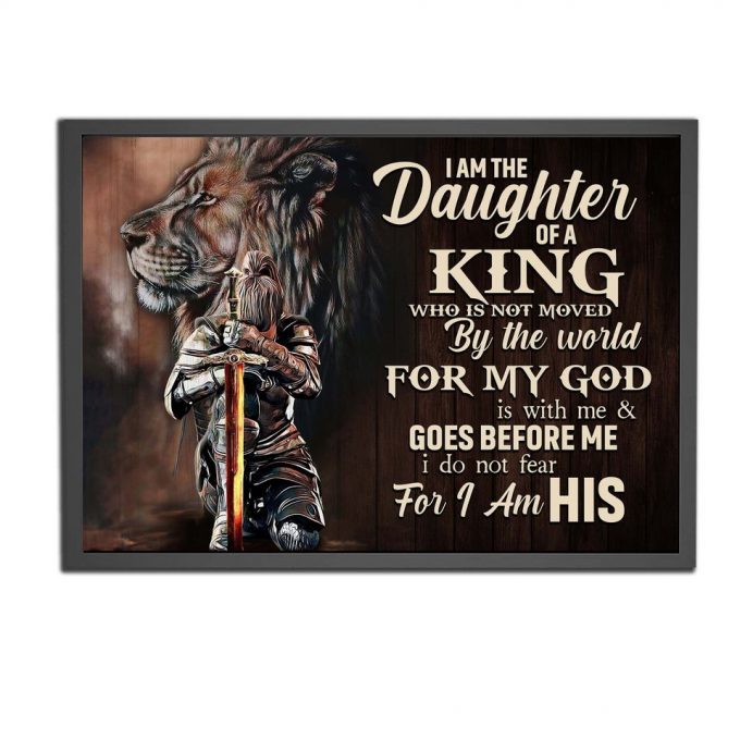 Jesus – I Am The Daughter Of God Poster Jesus Knight Templar Lion Of Judah Wall Art 18″X24″