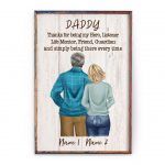 Daddy Thanks For Being My Hero Poster – Father’s Day Gift For Dad From Daughter Home Decor