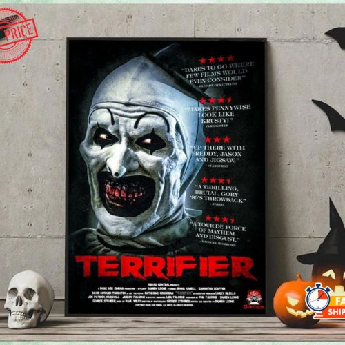 Terrifier Murderous Art the Clown Poster Halloween Unframed Wall Art Decor