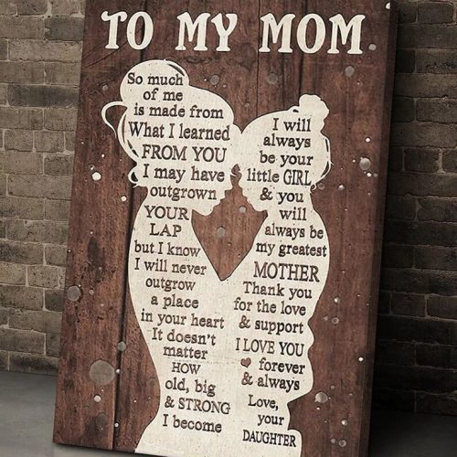 From Daughter To My Mom Poster Gift Idea For Mom, Mother Daughter Gifts Mother’s Day Home Decor