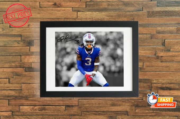 Pray For No.3 Damar Hamlin Autographed Signed Vertical Poster Wall Art