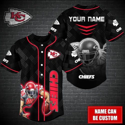 Logo Football KC Chiefs Custom Name Sport Team Baseball Jersey Shirt For Fans