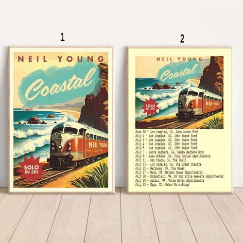 Custom Neil Young Coastal Tour 2023 Poster Paper Unframe Gift For Fan Decor