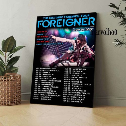 Foreigner The Historic Farewell Tour 2023 Poster Music Concert Unframed Poster