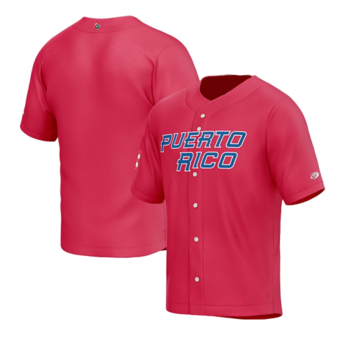 2023 World Baseball Puerto Rico Red Baseball Jersey