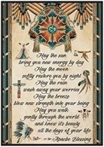 Apache Blessing Poster, Native American Poster, Native American Heritage Month Native Pride Gifts for Indians Indigenous People, Native Wall Art Print Home Decor Unframed