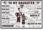 Personalized To My Daughter Basketball Poster, Inspirational Basketball Gift for Daughter from Dad, Basketball Player Sports Lover, Basketball Girls Wall Art Print Bedroom Decor