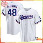 #48 deGrom Texas Baseball Jersey Rangers White Jersey 2023 For Men Size S-5XL