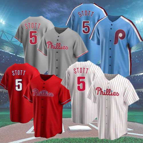 #5 Bryson Stott Men’s Team Phillies Baseball Jersey Printed Fanmade