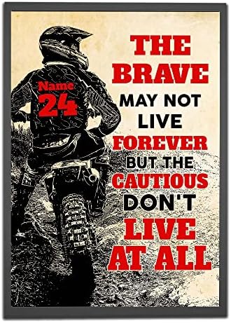 Personalized Be Strong When You Are Weak Motocross Poster, Motivational Gift for Motocross Rider Biker Motor Racer Motorcyclist, Dirt Bike Wall Art Print Decor Unframed