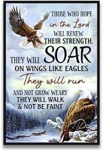 Those Who Hope In The Lord Eagle Poster, Inspirational Gift for Christians, Religious Gift for Men Women, Bible Verse Vertical Print Poster, Animal Art Wall Home Room Office Decor No Frame