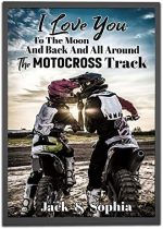 Personalized I Love You To The Moon Couple Motocross Poster, Gift for Couples Motocross Riders, Dirt Bike Motocross Lover Biker Gift, Motocross Gift, Motorcycle Wall Art Print Bedroom Decor