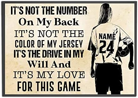 Personalized It’s My Love For This Game Women Soccer Poster, Soccer Lover Gift, Inspirational Soccer Gift for Girls Bedroom Decor, Soccer Wall Art Print Unframed