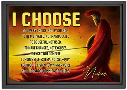 Personalized I Choose To Live By Choice Spartan Poster, Warrior Poster, Inspirational Gift for Spartans Lover, Spartan Wall Art Print Bedroom Man Cave Decor No Frame