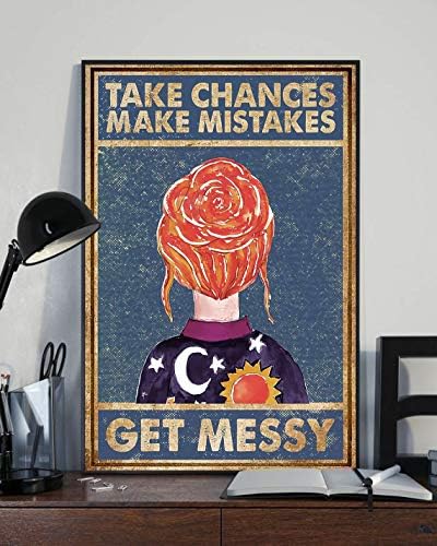 Ms Valerie Frizzle Vintage Poster, The Magic School Bus Ms Valerie Frizzle Poster, Take Chances Make Mistakes Get Messy Vintage Poster, Art Print Size 12″x18″ 16″x24″ 24″x36″, No Frame