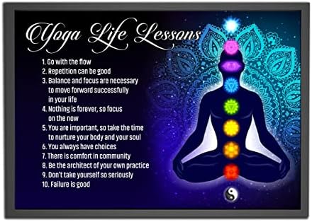 Yoga Life Lessons Poster, Yoga Poster, Meditation Poster, Yoga Lover Gifts, Yoga Wall Art Print Home Decor Unframed