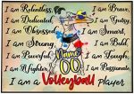 Godoprint Personalized Volleyball Poster, Volleyball Gift for Volleyball Player, Volleyball Lover Gift, Volleyball Wall Art Print Decor Unframed (Volleyball Player (female))