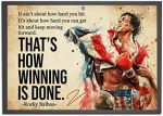 Personalized That’s How Winning Is Done Boxing Poster, Inspirational Quote Gift for Boxer Fighter Boxing Lover Fan, Boxing Workout Wall Art Print Club Man Cave Decor