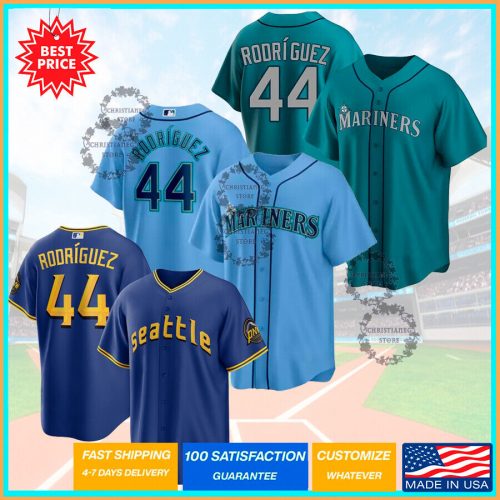 J Rod Julio Rodriguez 44 Seattle 2023 Baseball Jersey Can Custom Print S-5XL