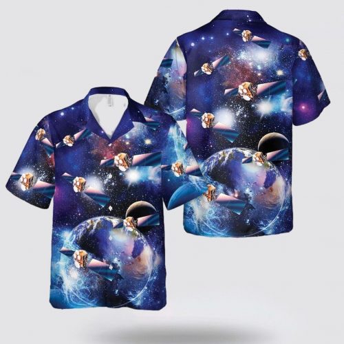 US Space Force Defense Satellite Communications System (DSCS) Hawaiian Shirt