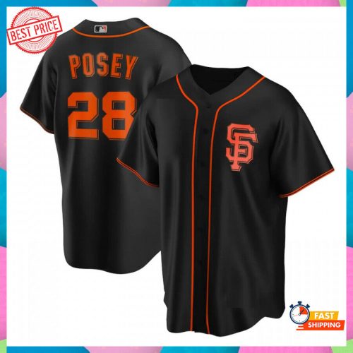 Buster Posey #28 Francisco Giants 2023 Season Black AOP Baseball Shirt Fanmade