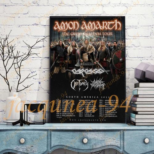 2022 Music World Tour-Amon Amarth Tour 2022 Poster Decor, Music Poster