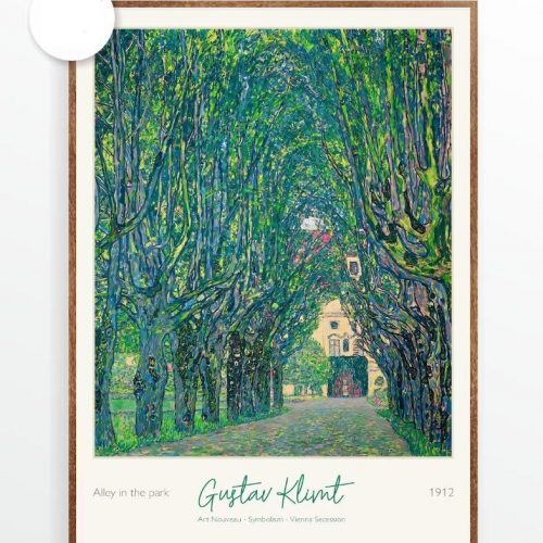 Gustav Klimt Alley In The Park Botanical Prints Gallery Wall Set Plant Poster