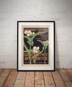 Art Nouveau Poster, Vintage Exhibition Poster, Retro Home Decor Wall Art 12×18″