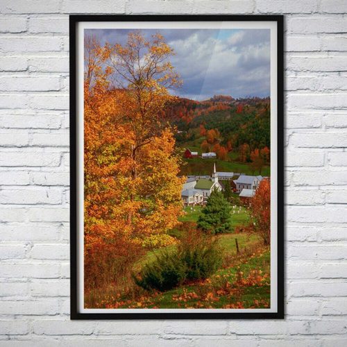 Nature Poster Vermont Fall Foliage Autumn Nature Poster – Poster Print