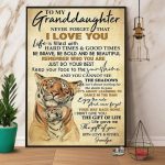 Personalized To My Granddaughter I Love You From Grandma Lion Poster Home Decor