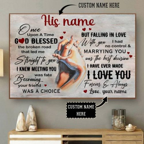 Customize Husband and Wife Poster Once Upon A Time God Blessed The Broken Road