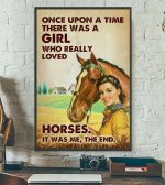 Cowgirl Love Horse Poster Once Upon A Time The Girl Who Really Love Horse Decor