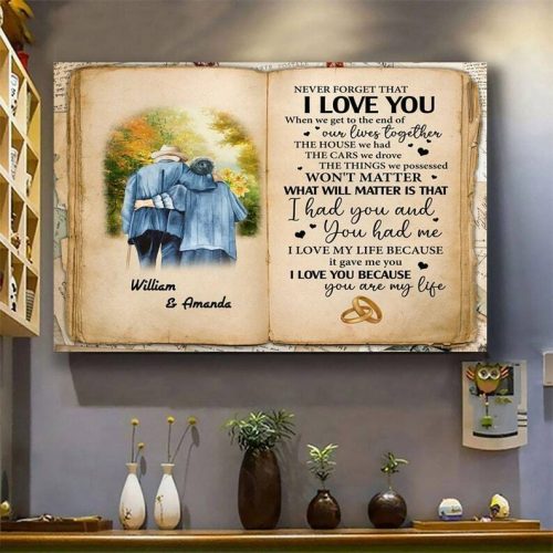 Valentine’s Gift For Wife Custom Husband To Wife I Love You Poster Farmhouse