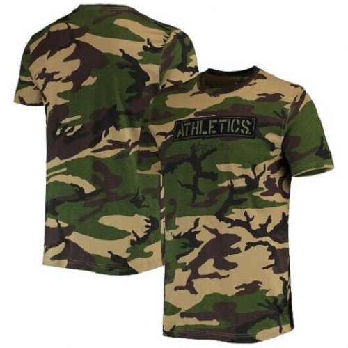 Oakland Athletics Camouflage Baseball 3D Printed T-Shirt Fanmade