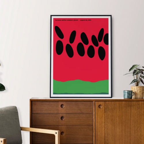 Watermelon Poster – Herman Miller Poster – Summer Picnic – Gift for Watermelon