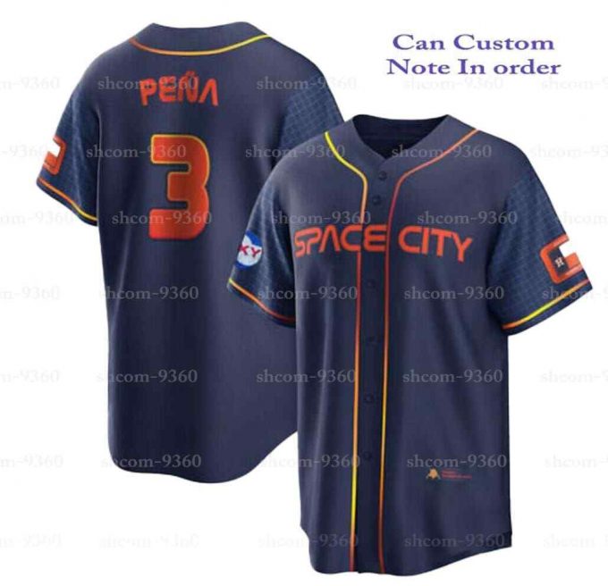 Jeremy Pena #3 Houston Astros Baseball Shirt Jsy City Connect Fan Made Printed