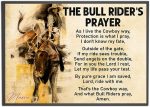 Personalized Bull Rider’s Prayer Poster Rodeo Bull Riding Poster Gift for Bull Rider Cow Boy Bull Riding Lover Christian Praying Home Decor Wall Art Print Unframed