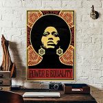 Black Woman Poster Without Frame – Power To The People Wall Art – Black Pride Wall Art – Black Lives Matter Poster – Juneteenth Poster Printed Art – Black Woman Wall Decor Poster 18″x24″