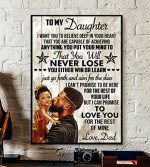 Black Father Gift To My Daughter Poster, Black King, Black Dad Gift for Black Daughter, Afro African American Family, Black Family, Daughter’s Room Decor, Wall Art Home Decor No Frame