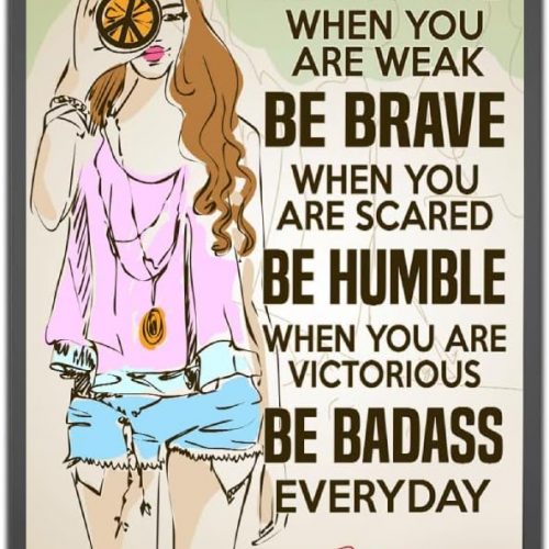 Personalized Be Strong When You Are Weak Hippie Girl Poster Motivational Hippie Gift for Teen Girls Women Hippie Day Decor Boho Wall Art Print Bedroom Decor Unframed, 12×18 in