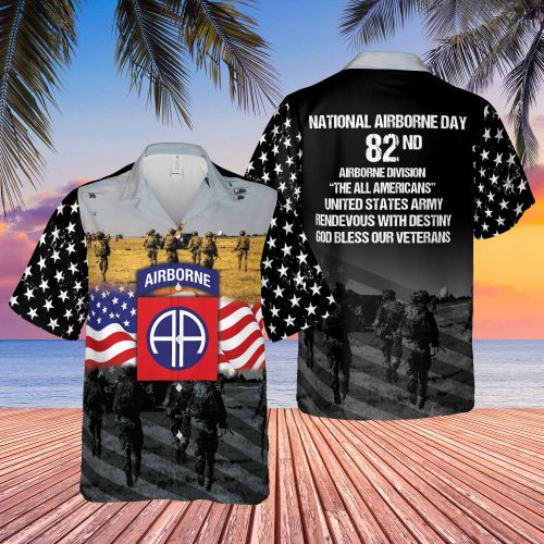 National Airborne Day Hawaiian Shirt for Men v2 – US Army Beachwear